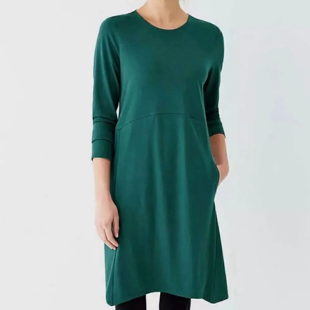 Pure Jill green dipped hem swing dress size xs
